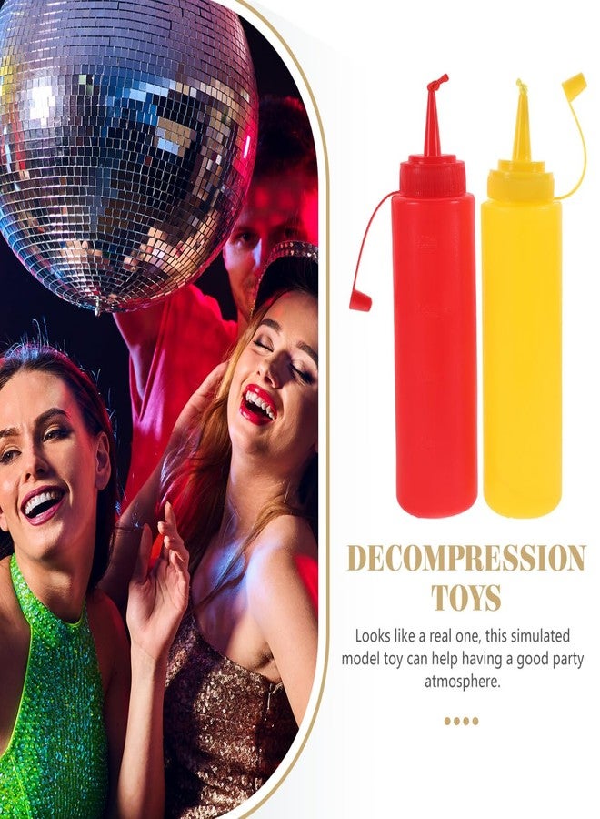 IMIKEYA 2Pcs Fake Mustard Ketchup Bottle: Funny Fake Salad Dressing Bottle Interactive Prank Toys for Parties for Halloween April Fool Day and Carnivals Wear-Resistant Home Supply - Image 2